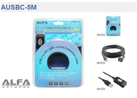 CABLE USB2.0 ALFA 5M ORIGINAL AUSBC-5M تطويلة, Cable