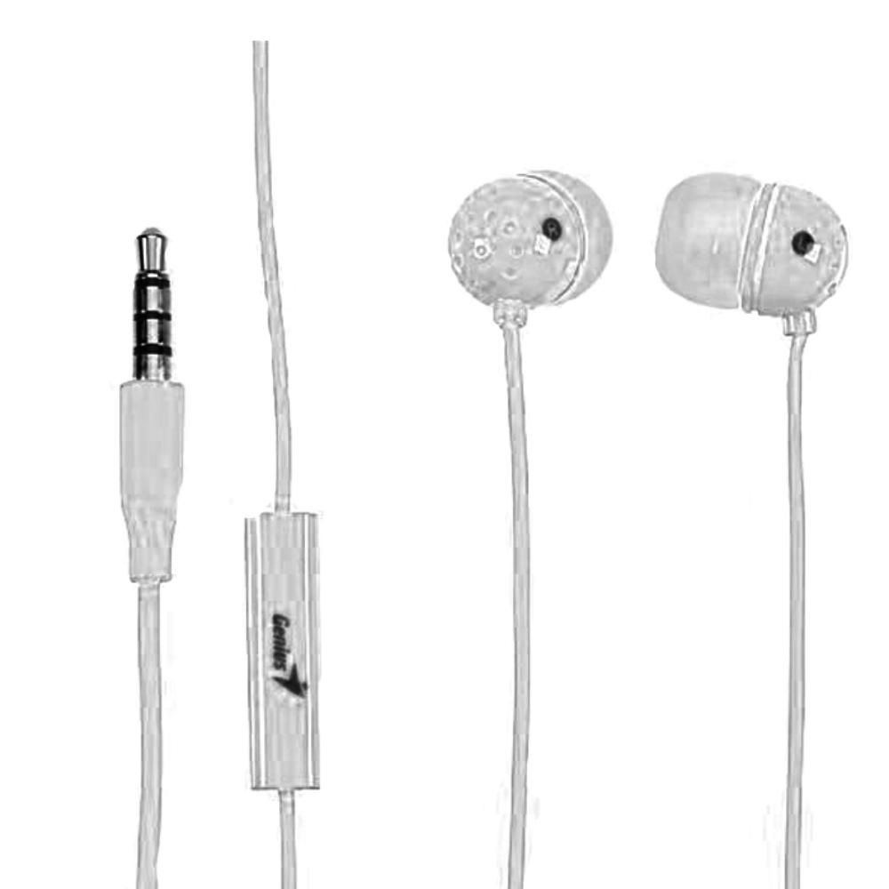HEADSET GENIUS IN-LINE VOLUME & CALL CONTROL HS-M210 BLACK/WHITE ,Headphones & Mics