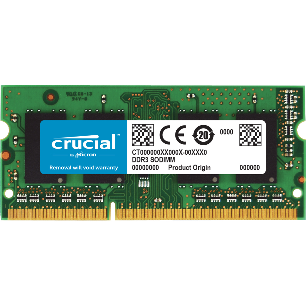 DDR3 8GB PC1600 LV FOR NOTEBOOK CRUCIAL BOX ,Laptop RAM