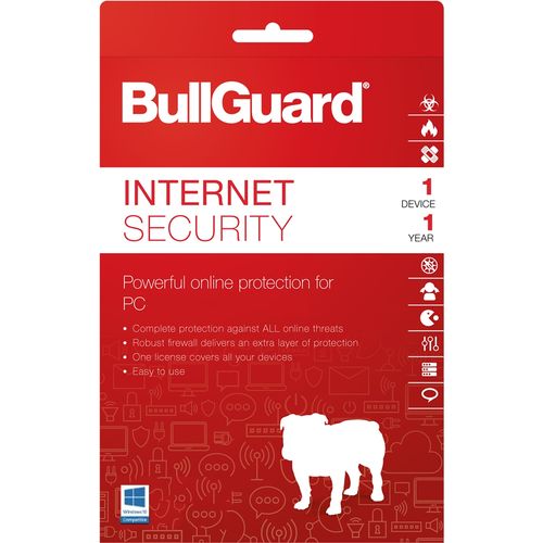 BullGuard Internet security 1 device 1 year Windows only ,BullGuard