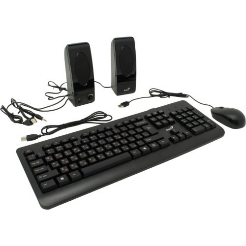 KEYBOARD GENIUS & MOUSE USB+SPEAKER COMBO KMS-U130 SUPER VALUE PACK ,Keyboard