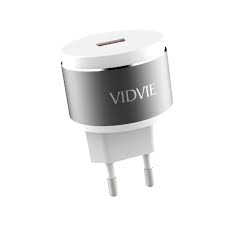 CHARGER VIDVIE QUICK CHARGE 1 PORT AUTO-ID FOR IOS & ANDROID PLE211Q - OUTPUT DC5V-3.0A شاحن سريع مخرج واحد مع مبرد مع كبل ,Smartphones & Tab Chargers
