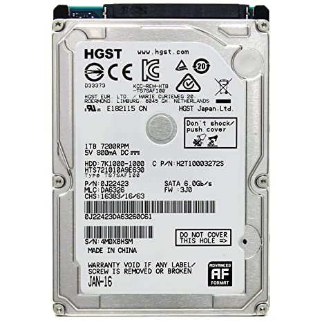 HD 1TB HGST SATA FOR NOTEBOOK 7200 RPM مسحوب من أجهزة ,Other Used Items