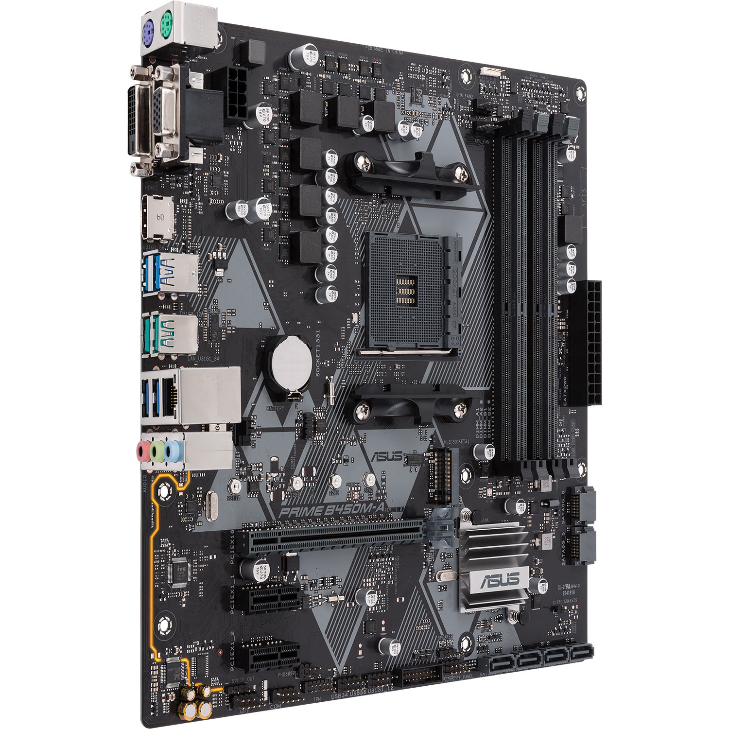 MB AMD ASUS PRIME B450M-A ll AM4 DDR4 AM4 AMD +AMD RYZEN 3 4300GE 4C/8T 3.5 UP TO 4.4GHZ 6MB CACHE REDEON VEGA6 GRAPHICS TRAY+ FAN ,Desktop Mainboard