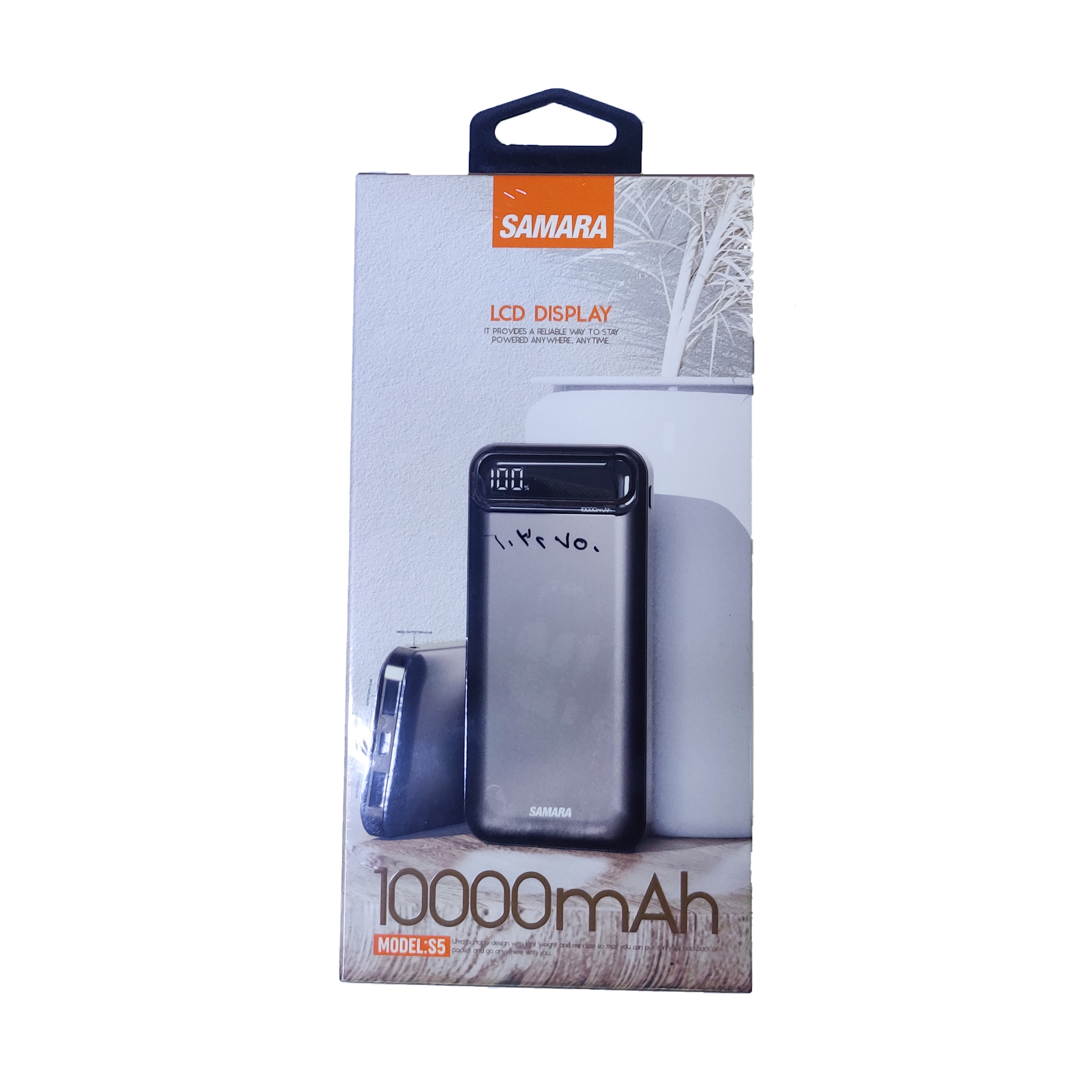 EXTERNAL BATTERY SAMARA 10000 MAH FOR SMART DEVICES POWER BANK WITH LCD S5 ,Smartphones & Tab Power Banks