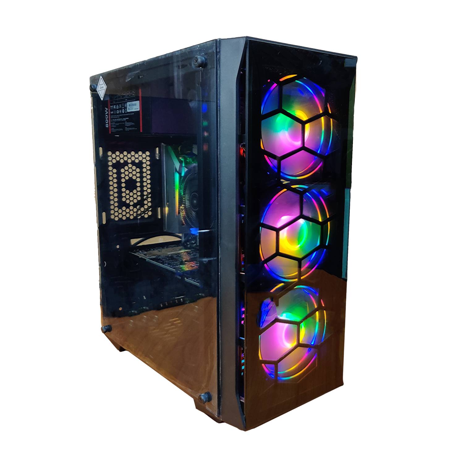 CASE GAMING METRO CONFLICT MID TOWER TEMPERED GLASS 3 FAN INCLUDED ,Case & Power Supply