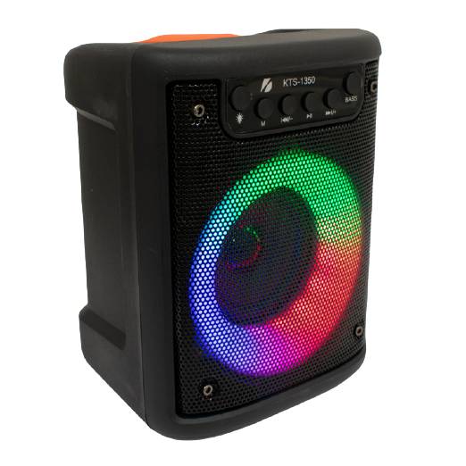 SPEAKER BLUETOOTH KTS-1350 FOR MP3 & MOBILE & FM & SD CARD USB 3.0 INCH مع ضوء متحرك ,Speakers