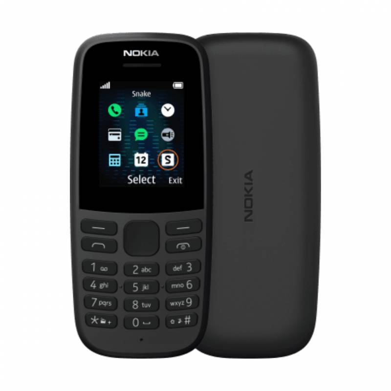 MOBILE PHONE NOKIA 105 2.4INCH DUAL SIM +FM radio - BLACK - معرف على الشبكة, Android Smartphone