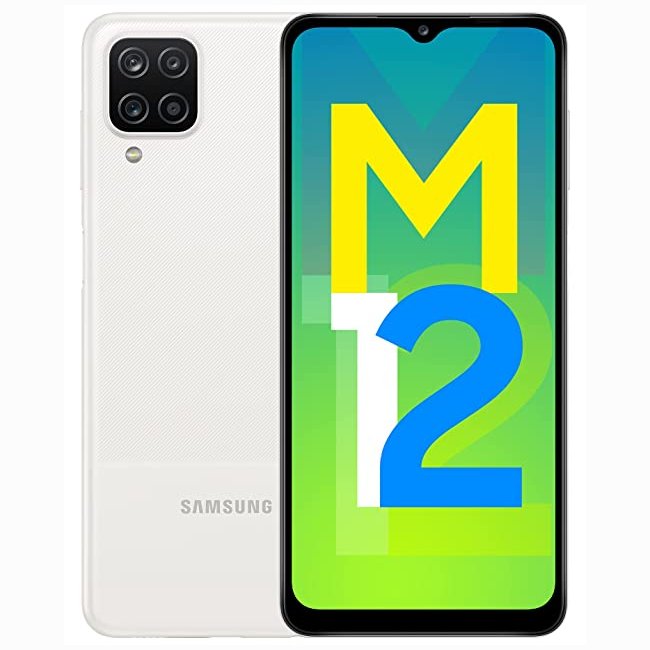 MOBILE PHONE SAMSUNG 6.5 OCTA CORE 2.0GHZ 6GB 128GB DUAL SIM GALAXY M12 - WHITE OB ,Android Smartphone