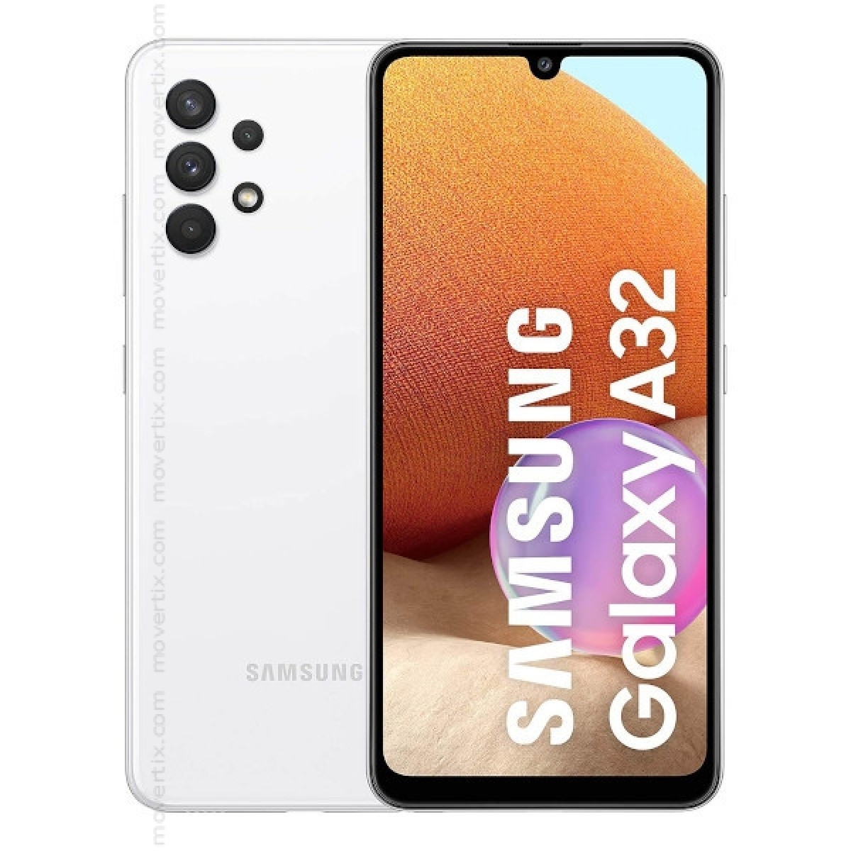 MOBILE PHONE SAMSUNG 6.4 OCTA CORE 1.8GHZ 6GB 128GB DUAL SIM GALAXY A32 WHITE OB, Android Smartphone