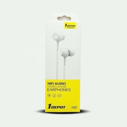 EARPHONE 1DEPOT HIGH QUALITY FOR SMARTPHONE OR TAB H02 عظم, Smartphones & Tab Headsets