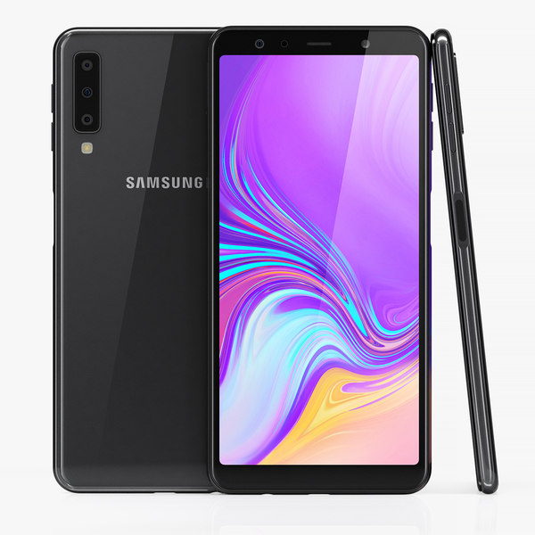 MOBILE PHONE SAMSUNG 6.0 OCTA CORE 2.2GHZ 4GB 128GB DUAL SIM GALAXY A7 2018 - BLACK مستعمل-معرف على الشبكه, Used Smartphone