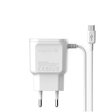 CHARGER 2 PORT FOR ANDROID/IOS OUTPUT DC5V-2.4A I CONIX IC-HC1021شاحن مخرجين مع كبل تايب سي ,Smartphones & Tab Chargers