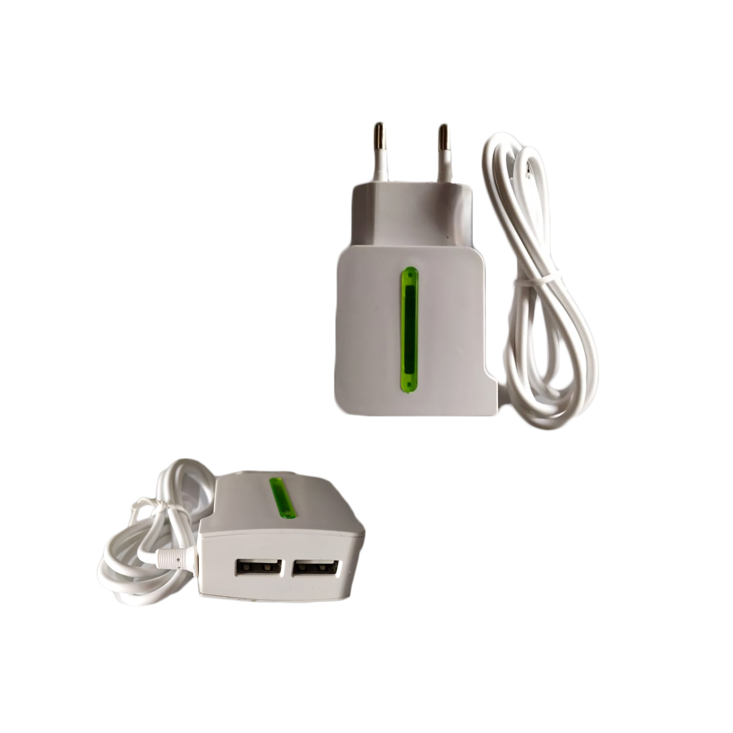 CHARGER BEST MICRO FOR MOBILE  -1.5A -شاحن مخرجين مع كبل مدمج ,Smartphones & Tab Chargers
