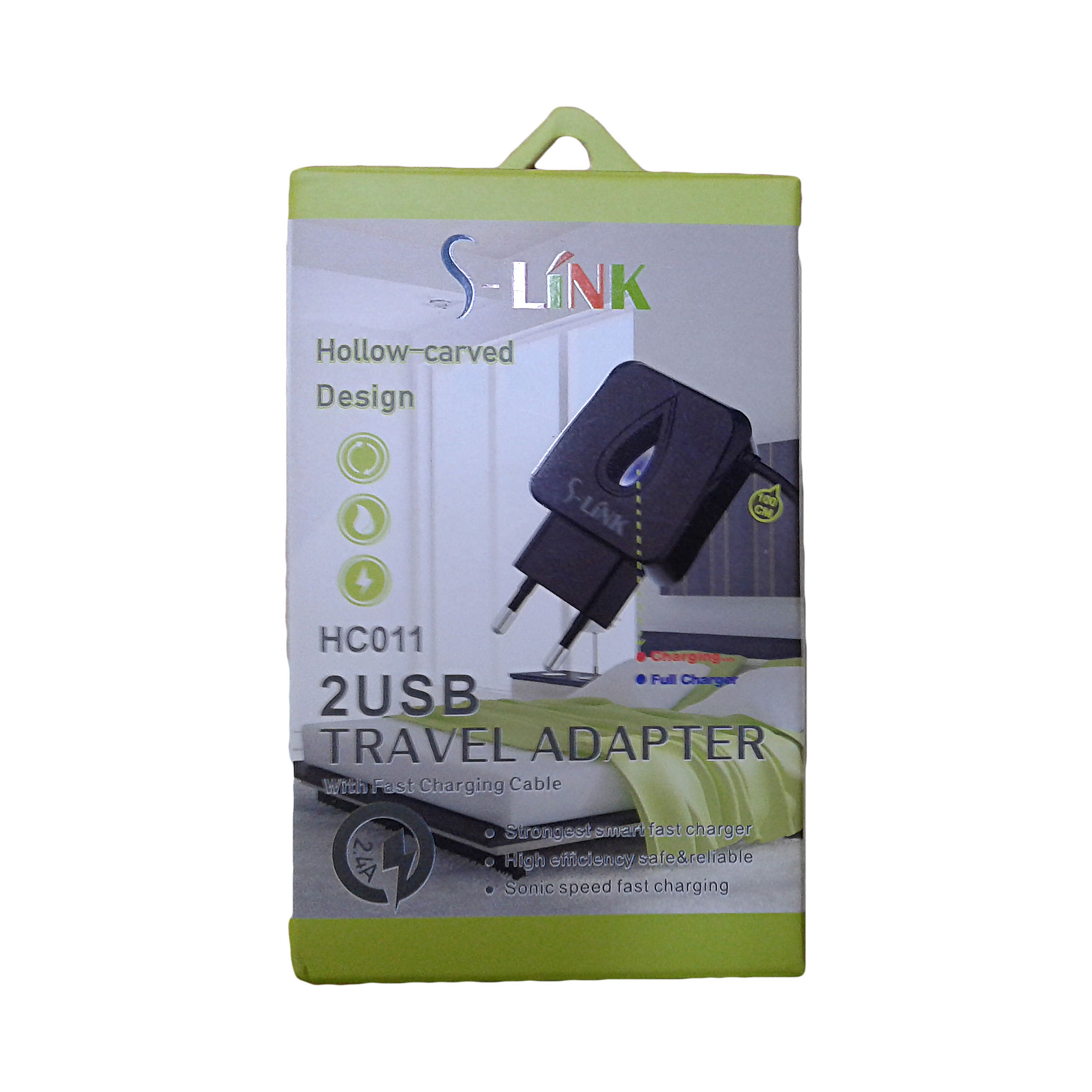 CHARGER DUAL USB FOR MOBILE&TAB ANDROID - S-LINK HC 014/HC 011/HC 012/HC 015 شاحن مخرجين 2.4 امبير مع كبل ,Smartphones & Tab Chargers