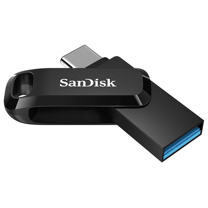 RAM USB 128GB SANDISK DUAL DRIVE GO USB TYPE-C OTG USB3.1 Gen1 BLACK ,Flash Memory