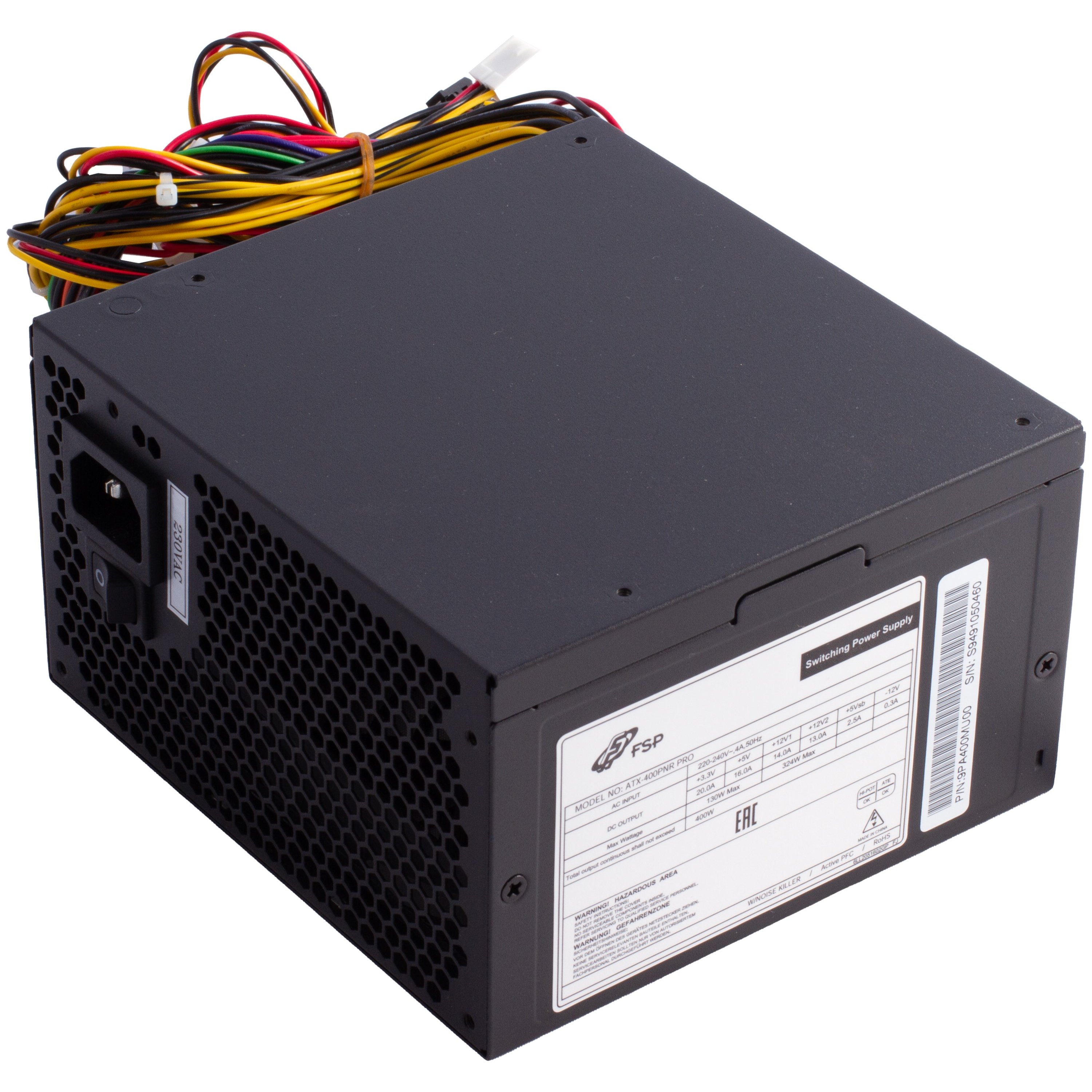 PSU POWER SUPPLY FSP ATX400W 24PIN LGA TRAY ATX-400PNR PRO ,Case & Power Supply