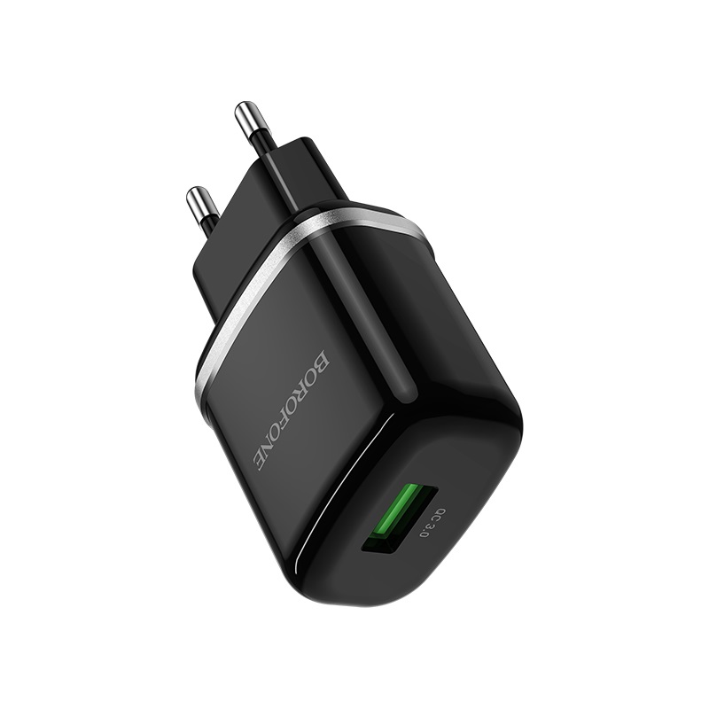 CHARGER BOROFONE QUALCOMM 1 USB FOR MOBILE&TAB ANDROID 3A BA36A - راسيه شحن سريع بدون  كبل ,Smartphones & Tab Chargers