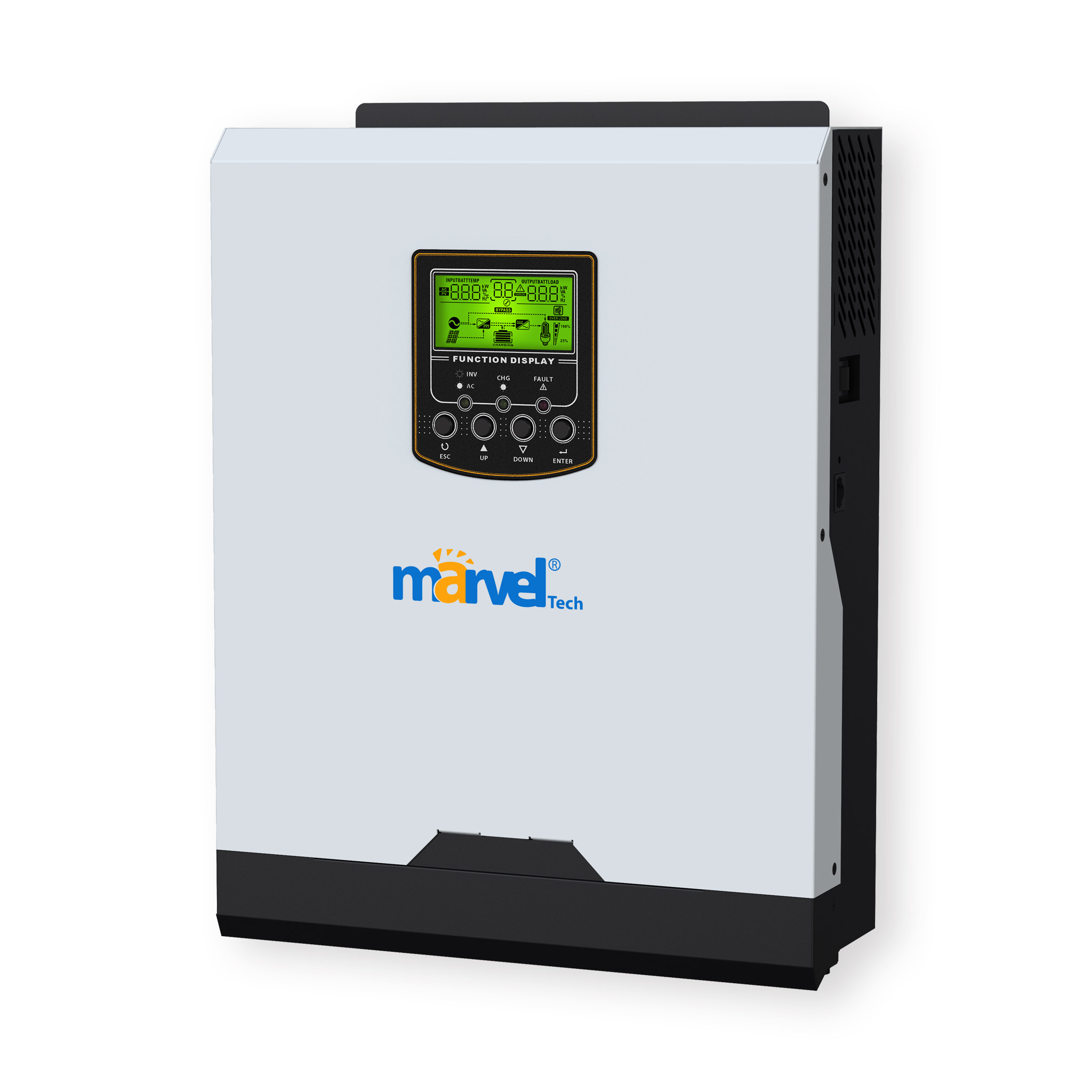 SOLAR INVERTER MARVEL-SOLAR 1200W/12 MPPT AXPERT VMII 1.2 KW  CHARGER 80A/12 PV100A MAX/ MPPT RANG 60 TO 300 / PVPOWER 2000W شاشه ثابته ,Inverters