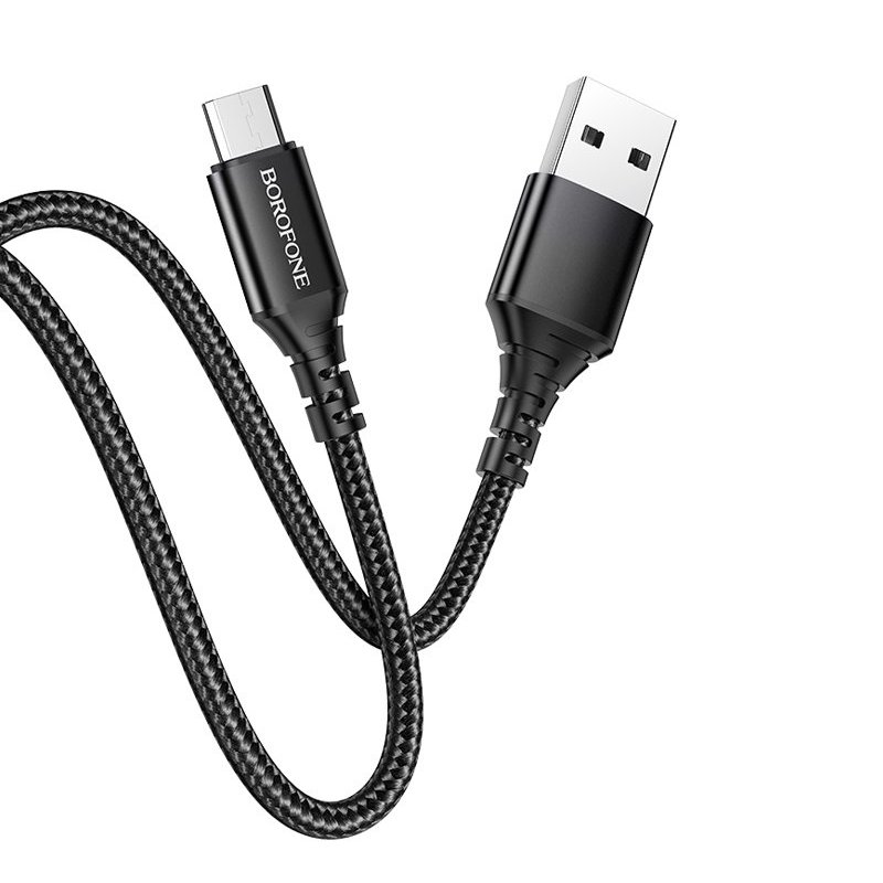 CABLE TYPE C USB DATA & CHARGE FOR SMARTPHONE BOROFONE 2.4A BX 54 قماش ,Other Smartphone Acc