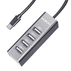 HUB TYPE C TO USB 2.0 4 PORT MOXOM MX-HB05  معدني-تايب سي ,Other Acc