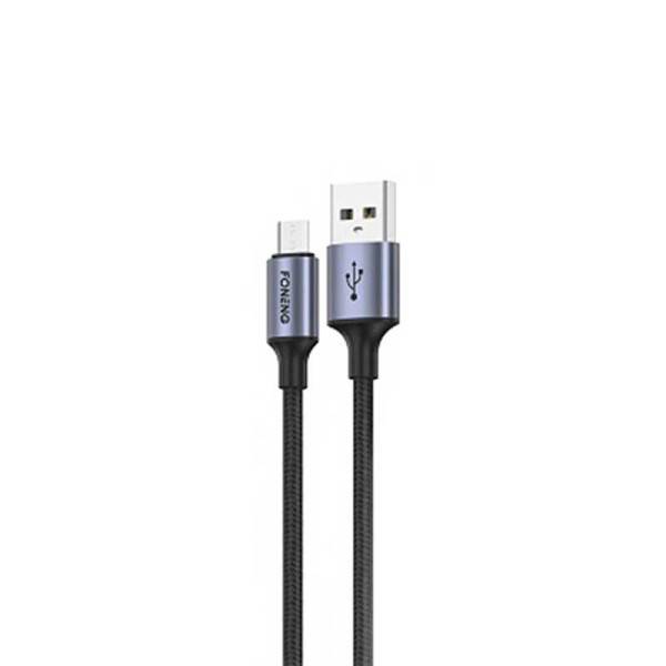 CABLE MICRO USB DATA & CHARGE FOR SMARTPHONE FONENG 3.0A X89 قماش ,Other Smartphone Acc