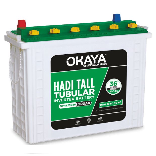 BATTERY OKAYA  TUBULAR  EXMOPHT23036 12V/200AH  سائله هنديه انبوبيه ,Batteries