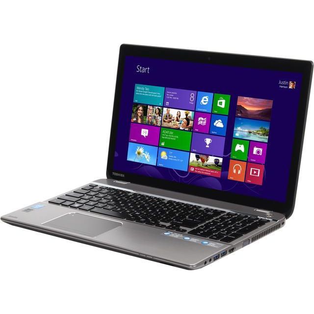 NOTEBOOK TOSHIBA P55T I5 4200U 3M 2.7 8G DDR3 SSD 240G VGA INTEL HD 15.6 TOUCH SCREEN SILVER بطاريه ساعه ونص مستعمل ,Used Laptops