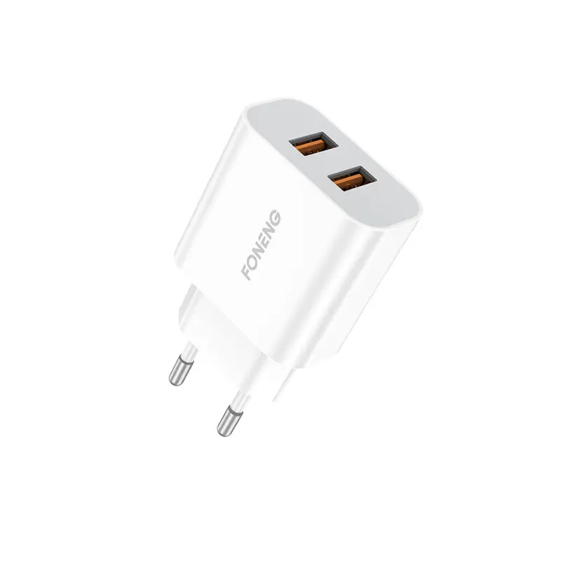 CHARGER DUAL USB FOR MOBILE&TAB ANDROID FONENG EU45 شاحن مخرجين 2.4 امبير مع كبل تايب سي ,Smartphones & Tab Chargers