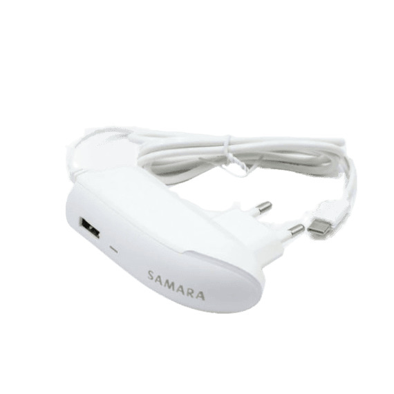 CHARGER SAMARA 2.4A FOR SMARTPHONE AND TABLET ANDROID LT11   شاحن مع كبلة تايب سي مدمج مع مخرج اضافي, Smartphones & Tab Chargers