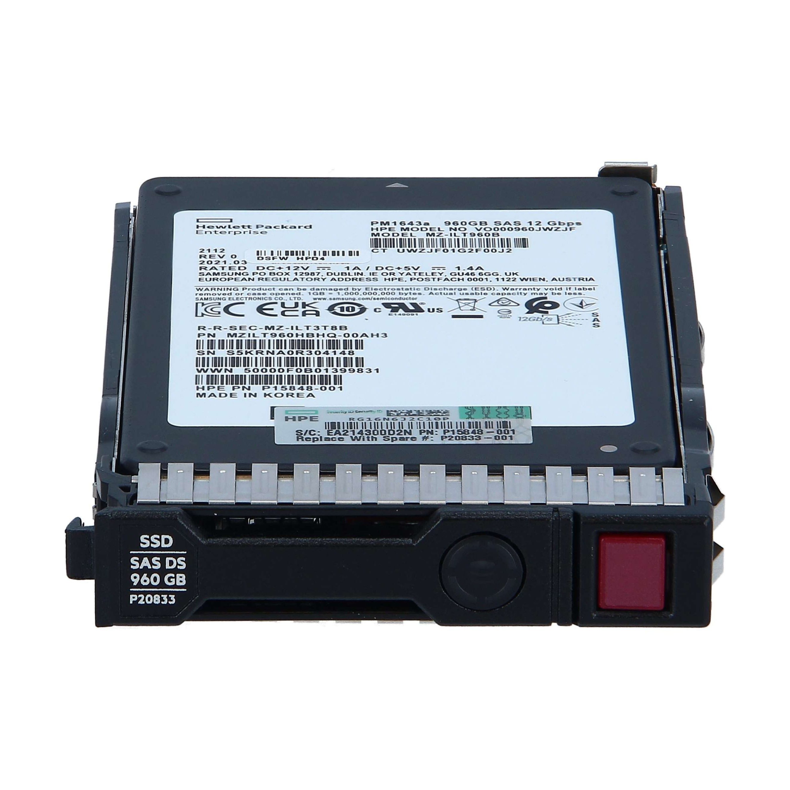 SSD HARD DISK 2.5 INCH FOR HPE SERVER 960GB SATA 6G READ INTENSIVE SFF BC MULTI VENDOR 2.5 INCH P40498-B21, SCSI & SAS HDD