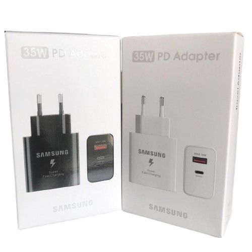 CHARGER 2 PORT TYPE C 35W QUICK CHARGE - USB 15W FOR ANDROID BOX 35W راسيه شاحن سريع مخرجين تايب سي ومخرج اضافي ,Smartphones & Tab Chargers