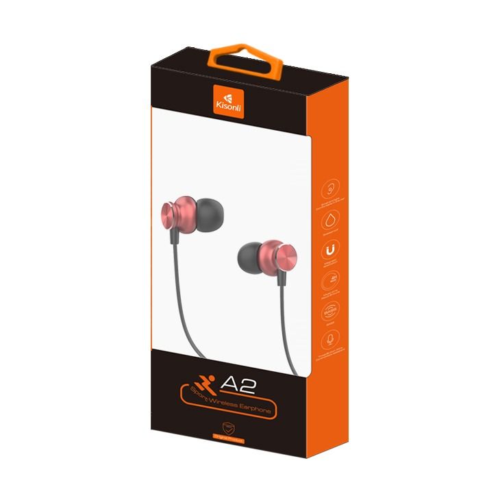 EARPHONE BLUETOOTH SMART SPORTS STEREO + MIC + VOLUME CONTROL KISONLI A2 ,Smartphones & Tab Headsets