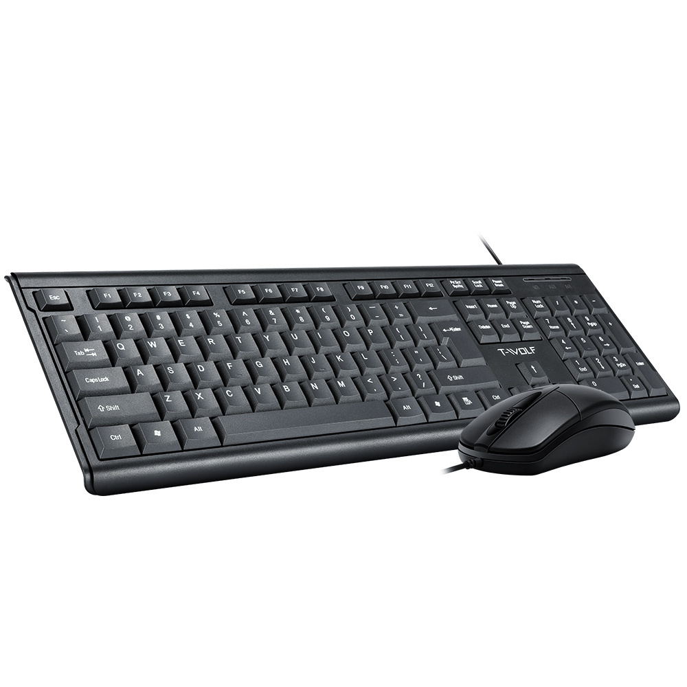 KEYBOARD+OPTICAL MOUSE T WOLF TF500 COMPO كيبورد مع ماوس سلكي بدون ملتي ميدي ,Keyboard