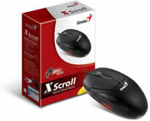 MOUSE GENIUS XSCROLL EYE BLACK USB ,Mouse