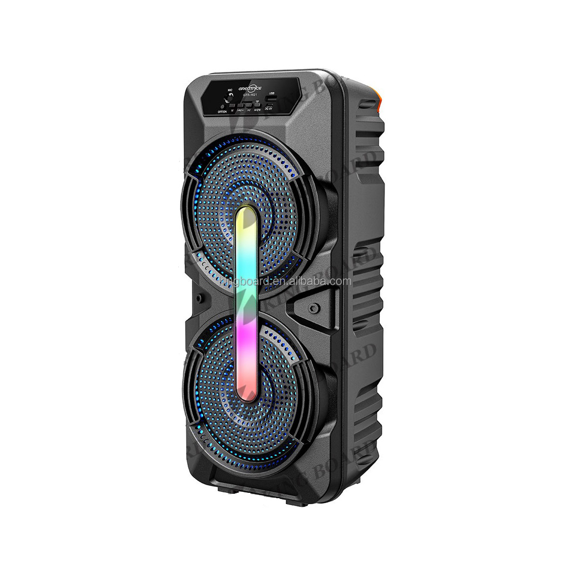 SPEAKER BLUETOOTH GTS 1621 FOR MP3 & MOBILE & FM & SD CARD USB & AUX & MIC 6.5*2 INCH 15W ,Speakers