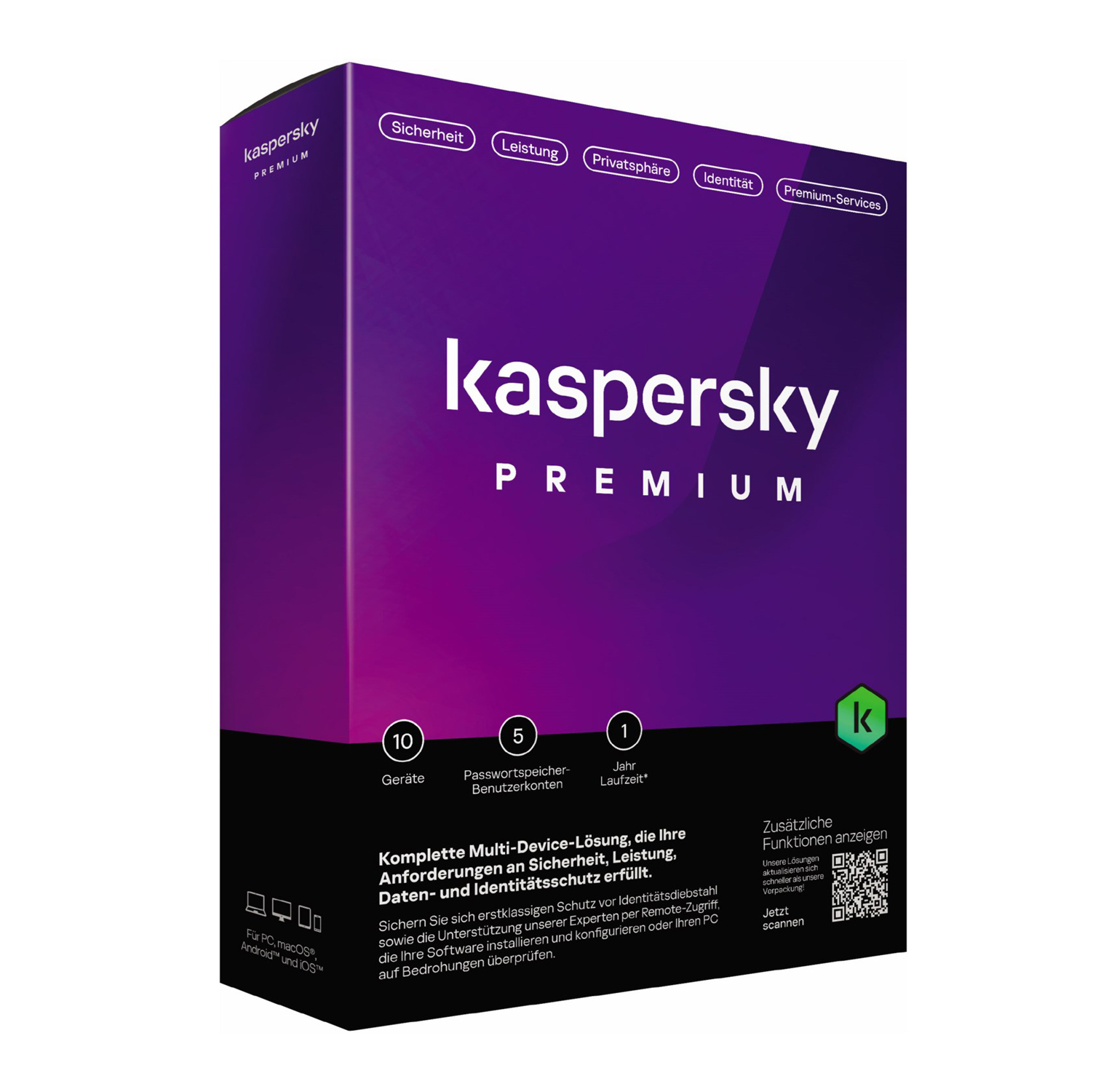 KASPERSKY PREMIUM + VPN SECURE SAFE KIDS 1USER 1YEAR/box ,KASPERSKY
