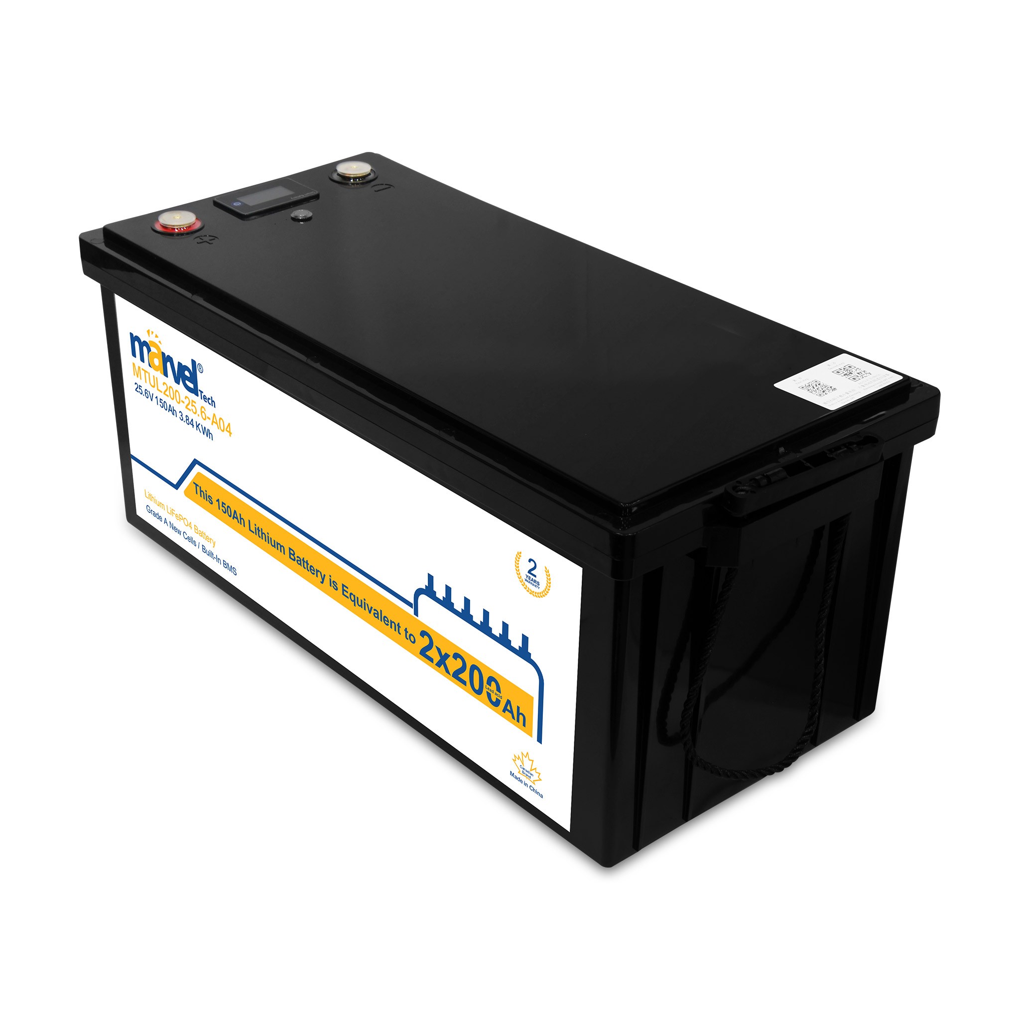 BATTERY MARVEL MTUL 200-25.6V A02 /150AH DEEP CYCLE LITHIHM   بطاريه ليثيوم BMS IN ,Batteries