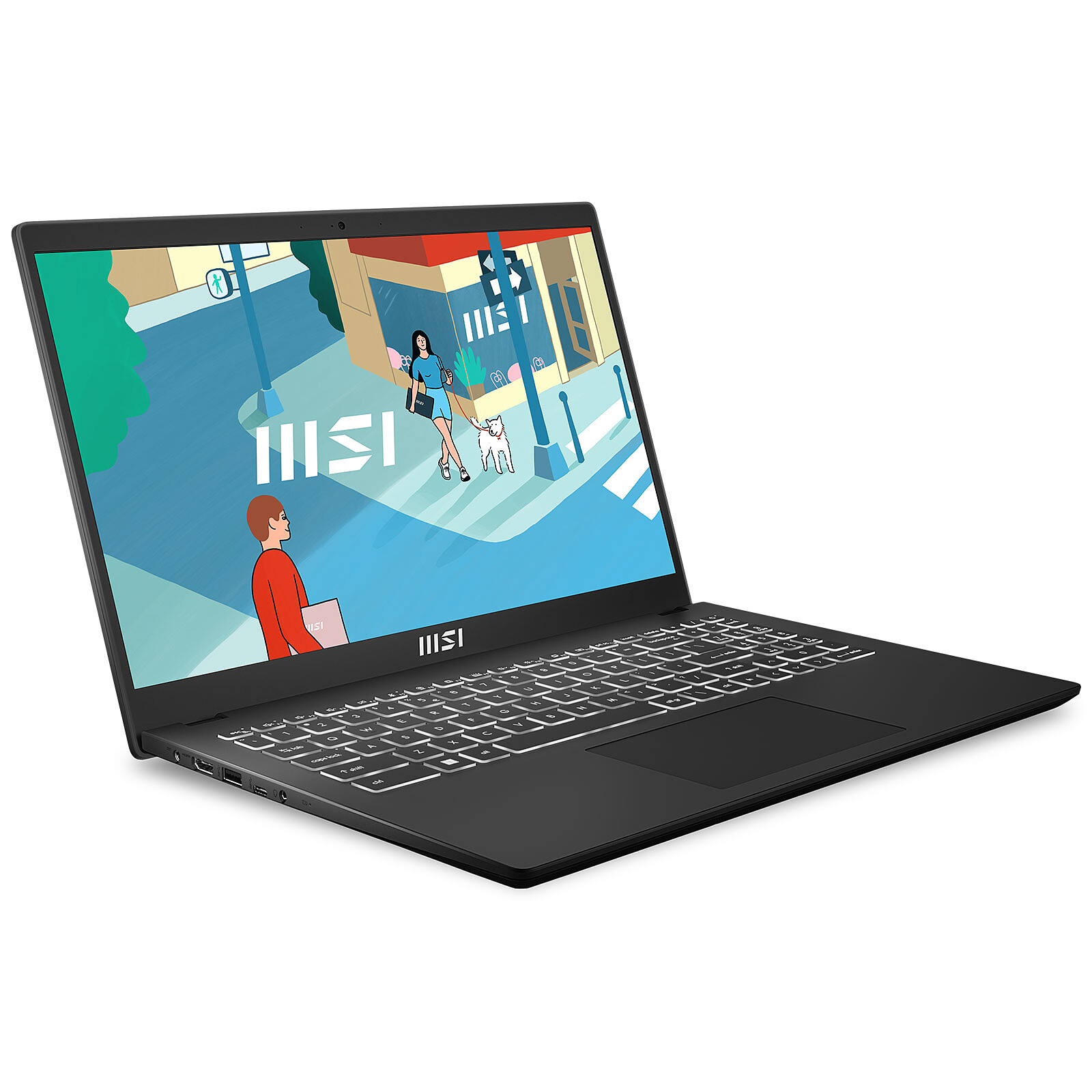 NOTEBOOK MSI MODERN 15 B13M I5 1334U UP TO 4.6GHz 12M 16G DDR4 SSD512G VGA INTEL IRIS X 15.6 BLACK ,Laptop Pc