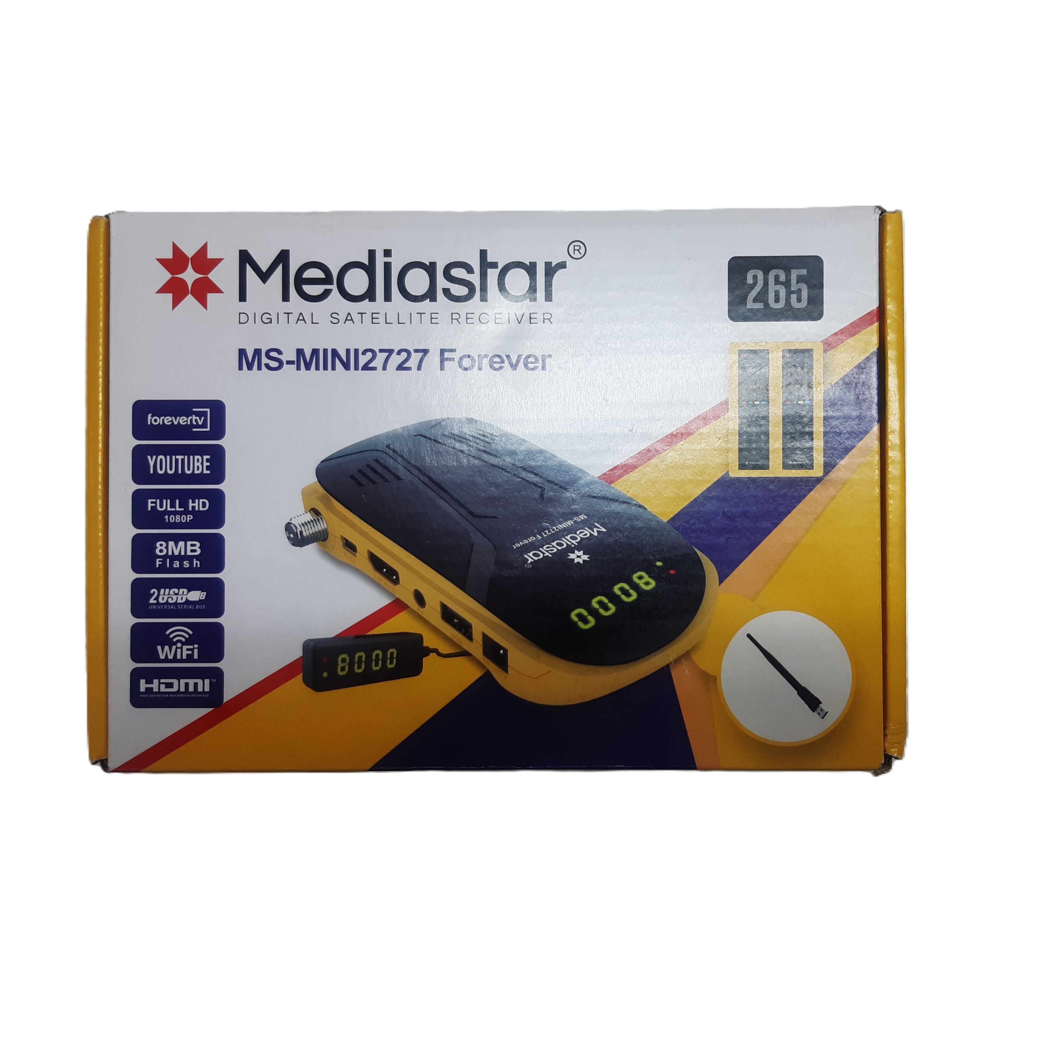 DIGITAL RECEIVER MEDIASTAR  MS-MINI2727 FHD WIFI HDMI 2 USB   رسيفر مع اشتراك  قنوات رياضيه ,Other Acc
