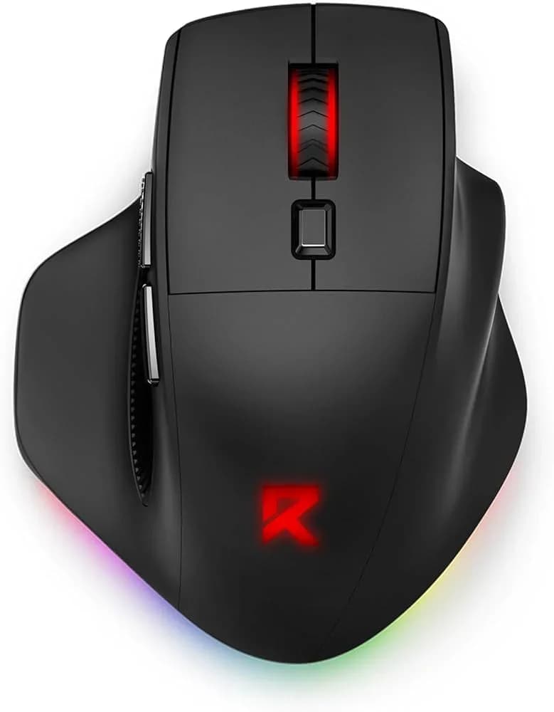 GAMING WIRELESS  MOUSE REDRAGON BM-2995 UP TO 3200 DPI 2.4G/BLUETOOTH/WIRED  ERGO RGB WITH 2 SIDE BUTTONS  6 BACKLIT MODES PROGRAMMABLE MACRO ,Mouse